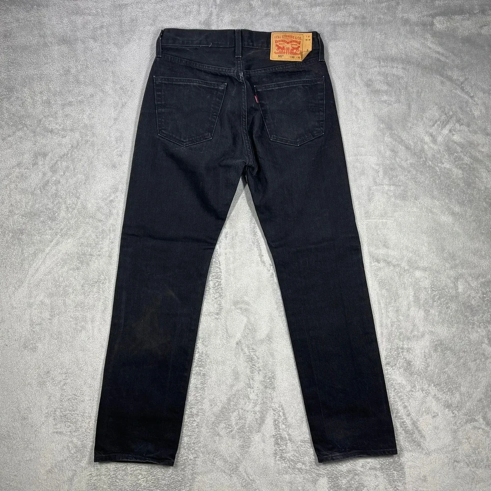 Levi's 501 Original Fit Jeans Mens 32x30*29x29.5) Black Straight Leg Button Fly